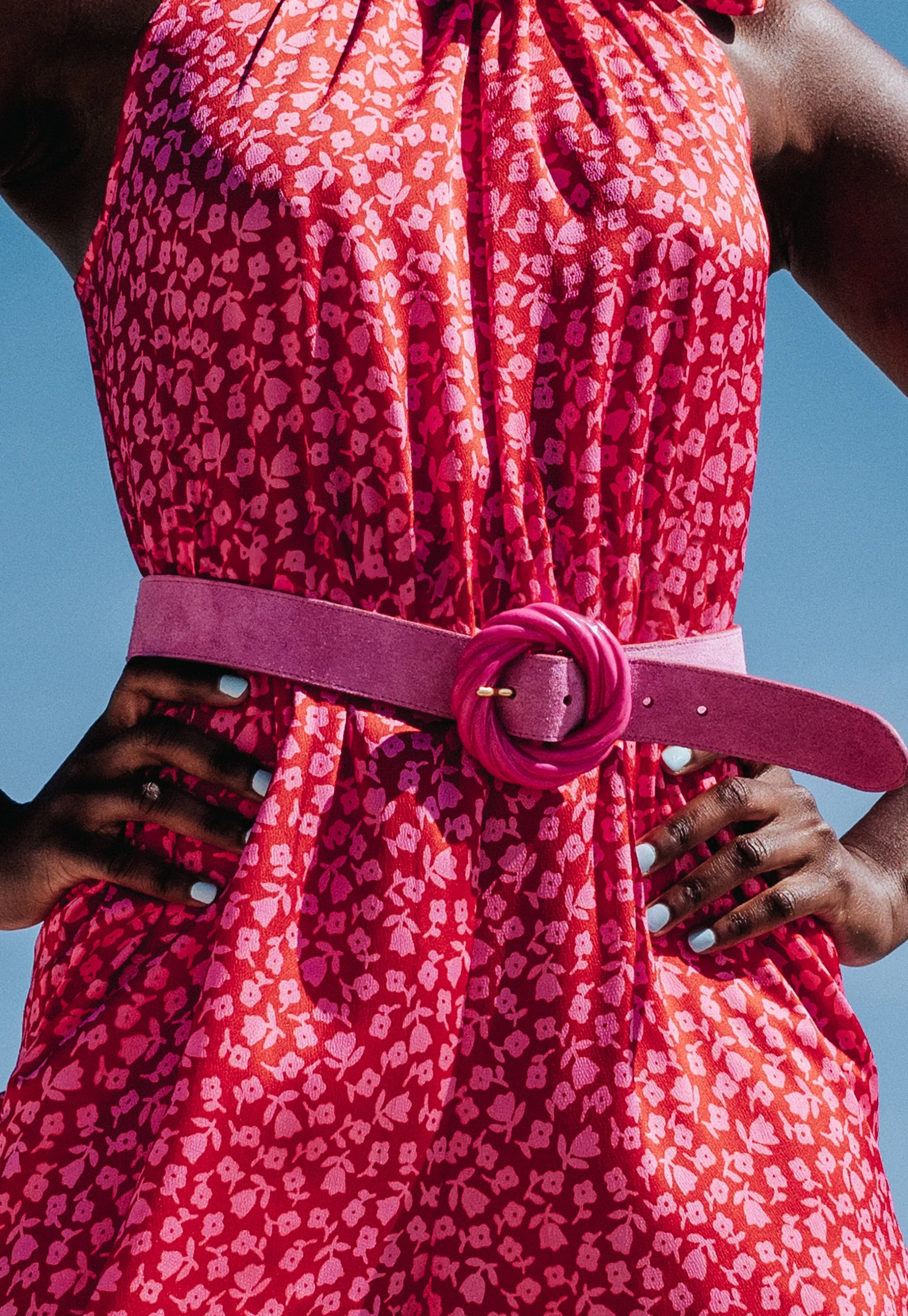 Make My Lemonade Ceintures^CEINTURE TORSADE SUEDE PINK
