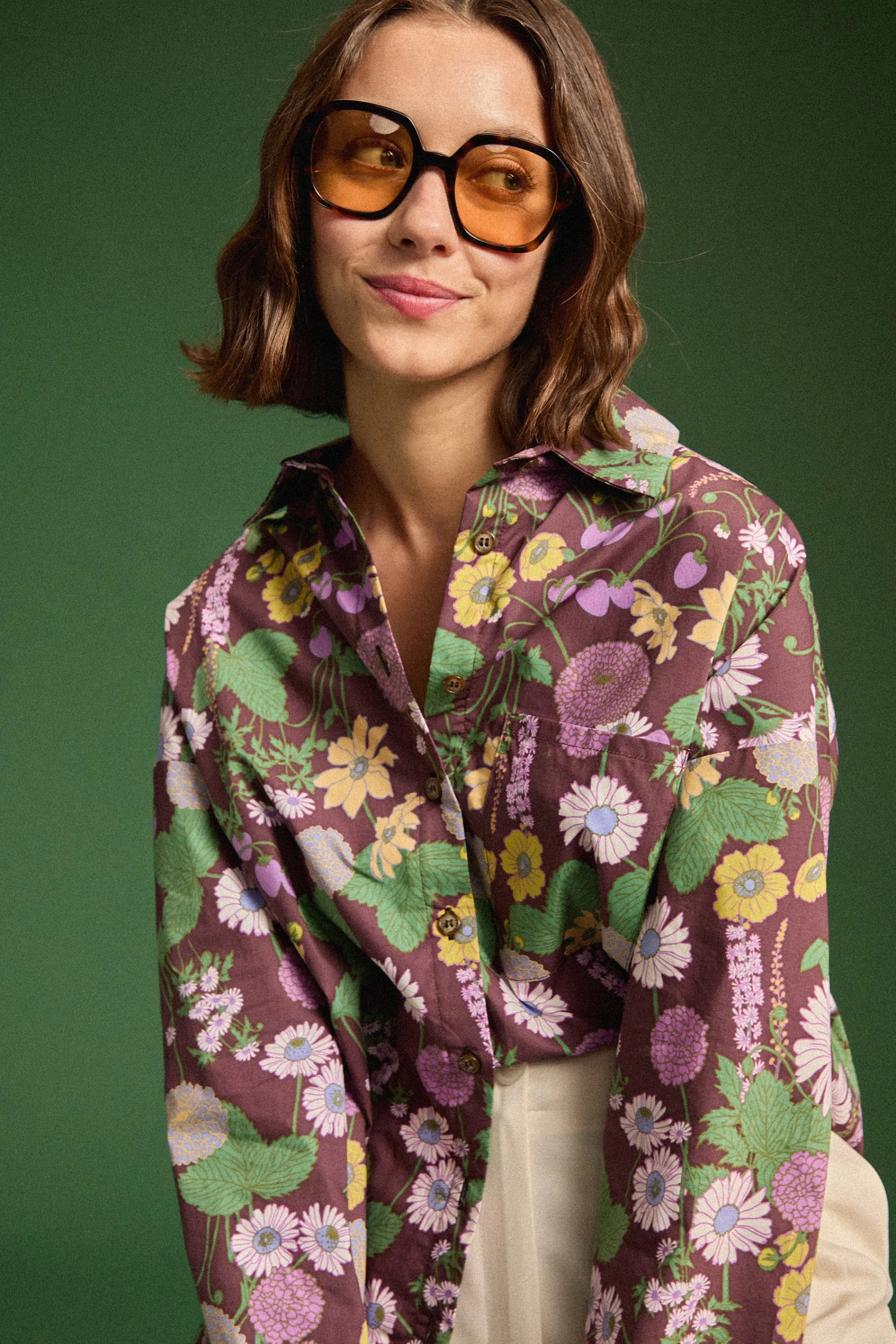 Make My Lemonade Tops & T-Shirts^CHEMISE OMER AUTUMN FLOWER MARKET