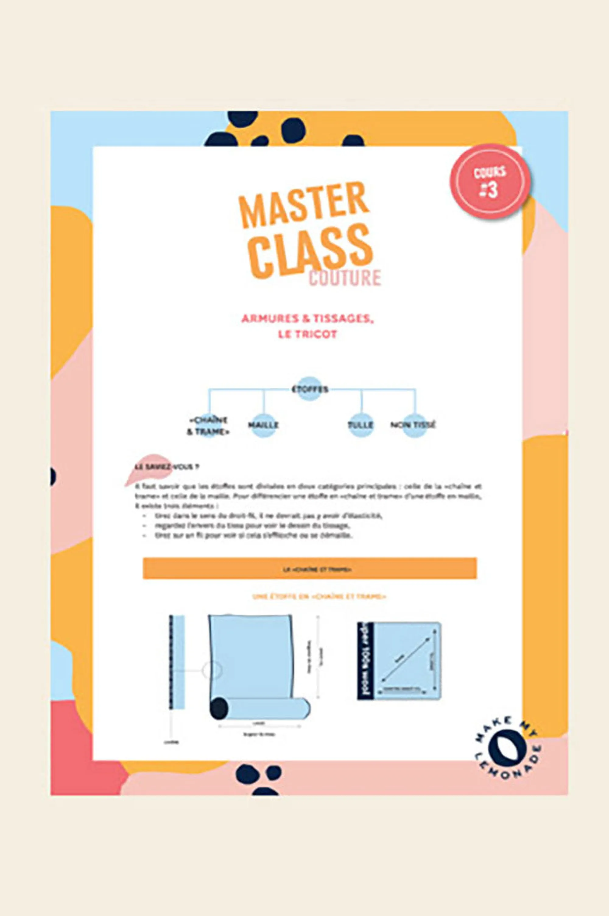 Make My Lemonade Mercerie & Couture | Patrons Pdf^Masterclass partie 3